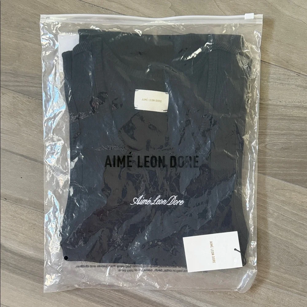 Aimé Leon Dore Script Embroidery Tank Top - Size L NWT - Picture 3 of 4